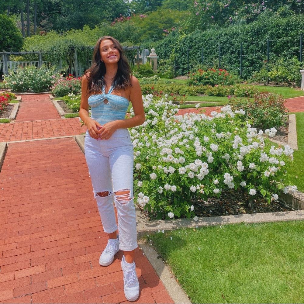 White pistola jeans